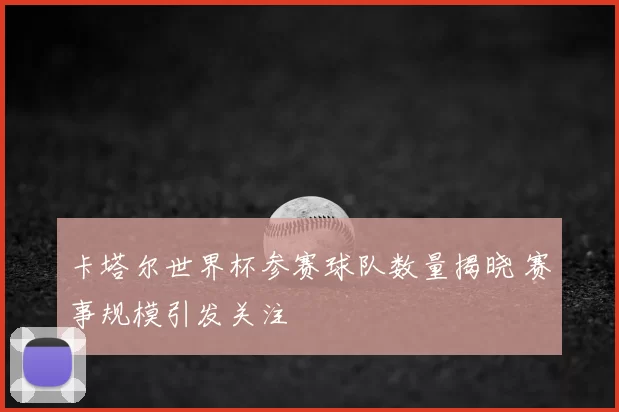 卡塔尔世界杯参赛球队数量揭晓 赛事规模引发关注