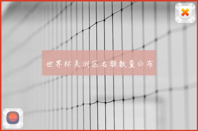 世界杯美洲区名额数量公布